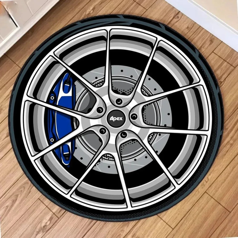 Home Bathroom Carpet - VIKAMA Car Hub Round Cushion Soft