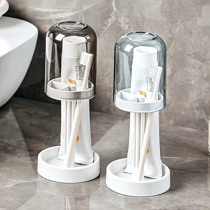 Toothbrush Holder Set - 1pc Multifunctional Plastic Toothbrush and Toothpaste