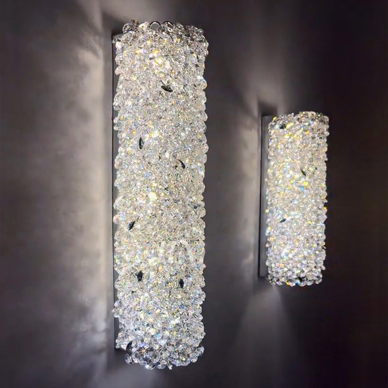 Home Bathroom Lighting Design - Modern Design Crystal Beads Wall Lamp