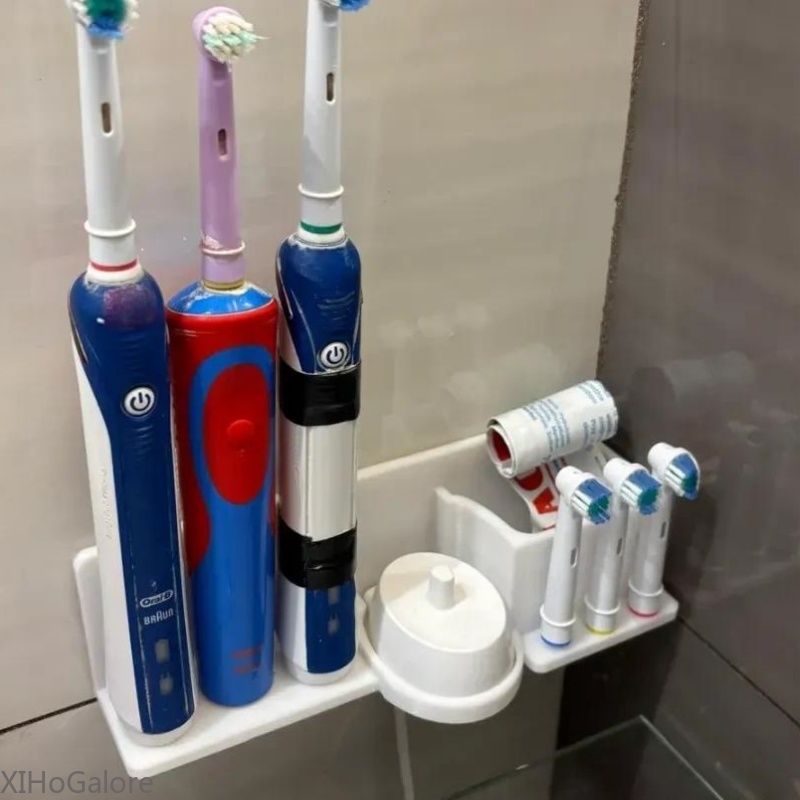 Toothbrush Holder Set - 3D Printed Wall Mount Toothbrush Holder
