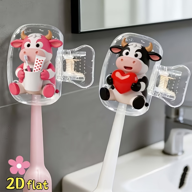 Toothbrush Holder Set - 8/4-piece set of cute cow print