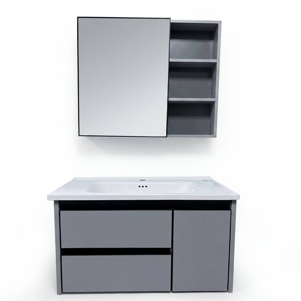 Home Bathroom Vanity Combo - Bathroom CabinetModern Eco-Friendly Wall Mounted Bathroom