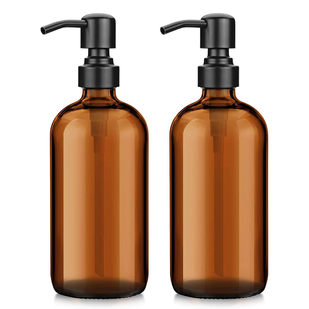 Amber Glass Soap Dispenser wit - огляд і ціна Home Bathroom Soap Dispenser