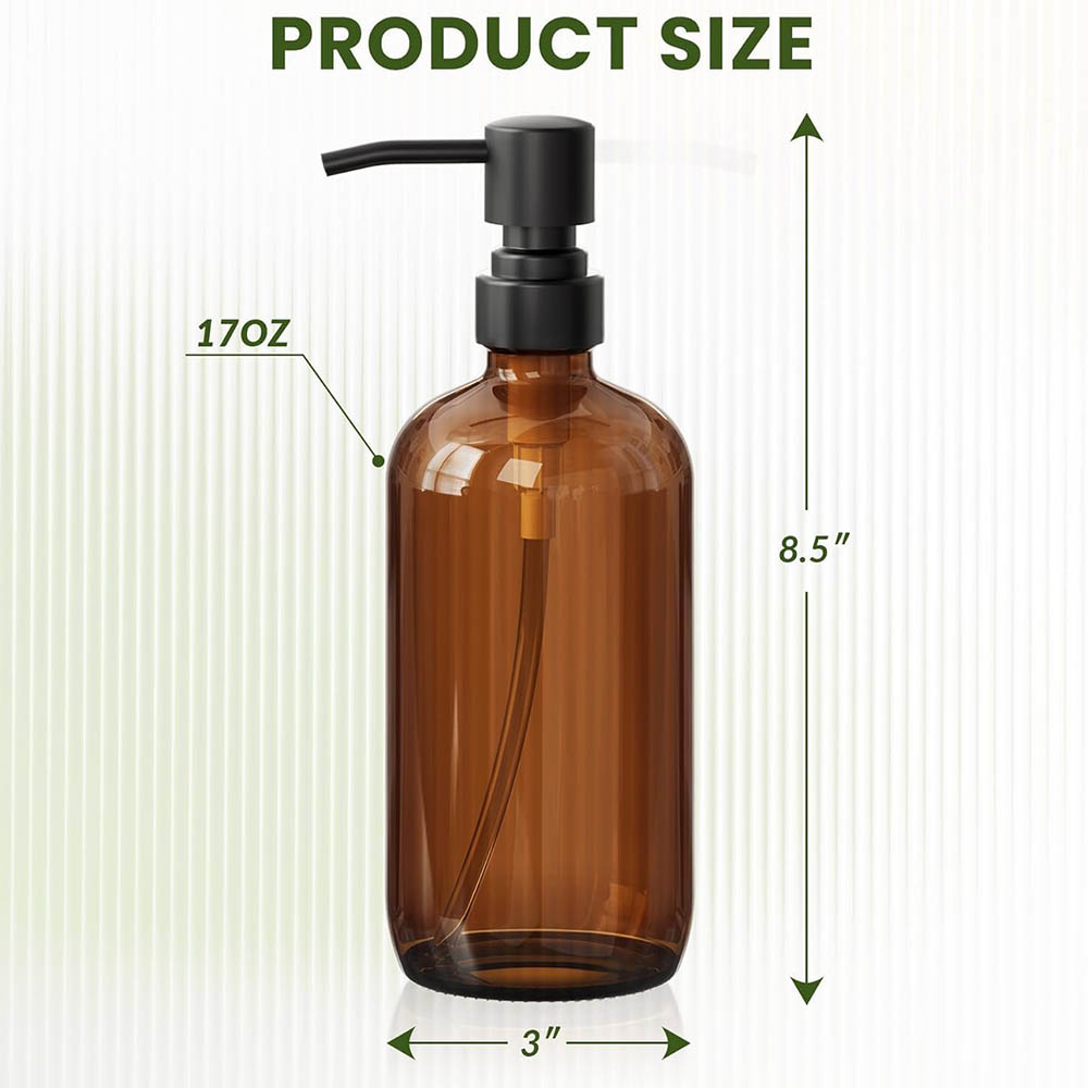 Amber Glass Soap Dispenser wit - огляд і ціна Home Bathroom Soap Dispenser