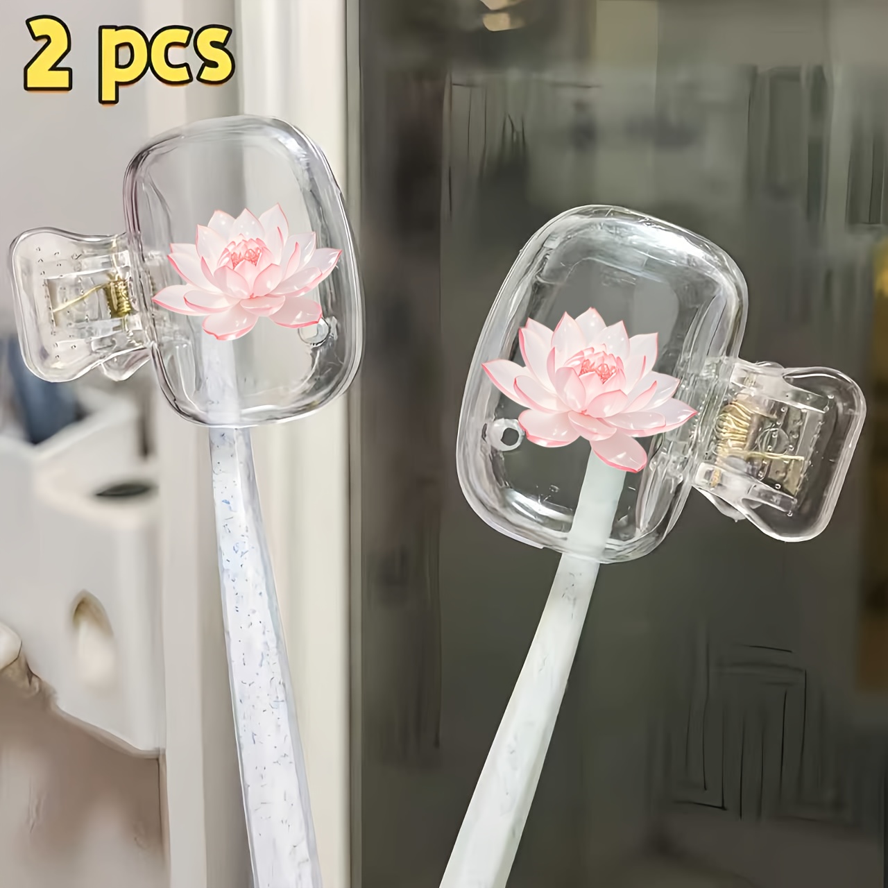Beautiful Lotus 2pcs Toothbrus - огляд і ціна Toothbrush Holder Set