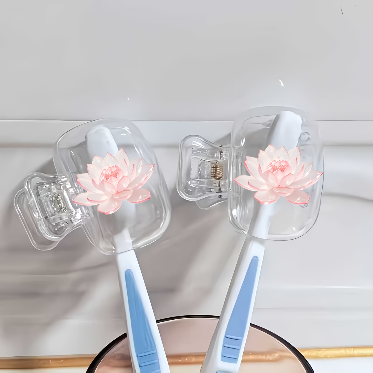 Beautiful Lotus 2pcs Toothbrus - огляд і ціна Toothbrush Holder Set