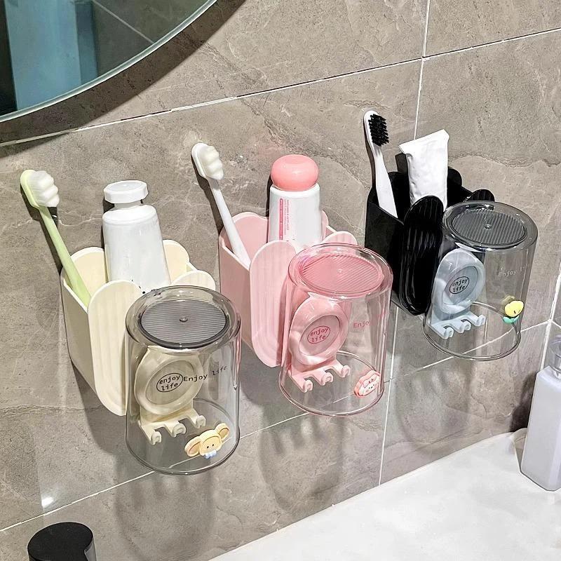 Household Bathroom Toothpaste  - огляд і ціна Toothbrush Holder Set