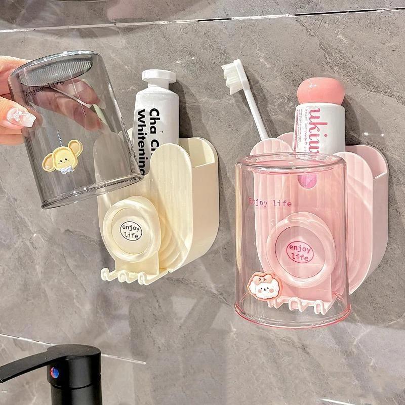 Household Bathroom Toothpaste  - огляд і ціна Toothbrush Holder Set