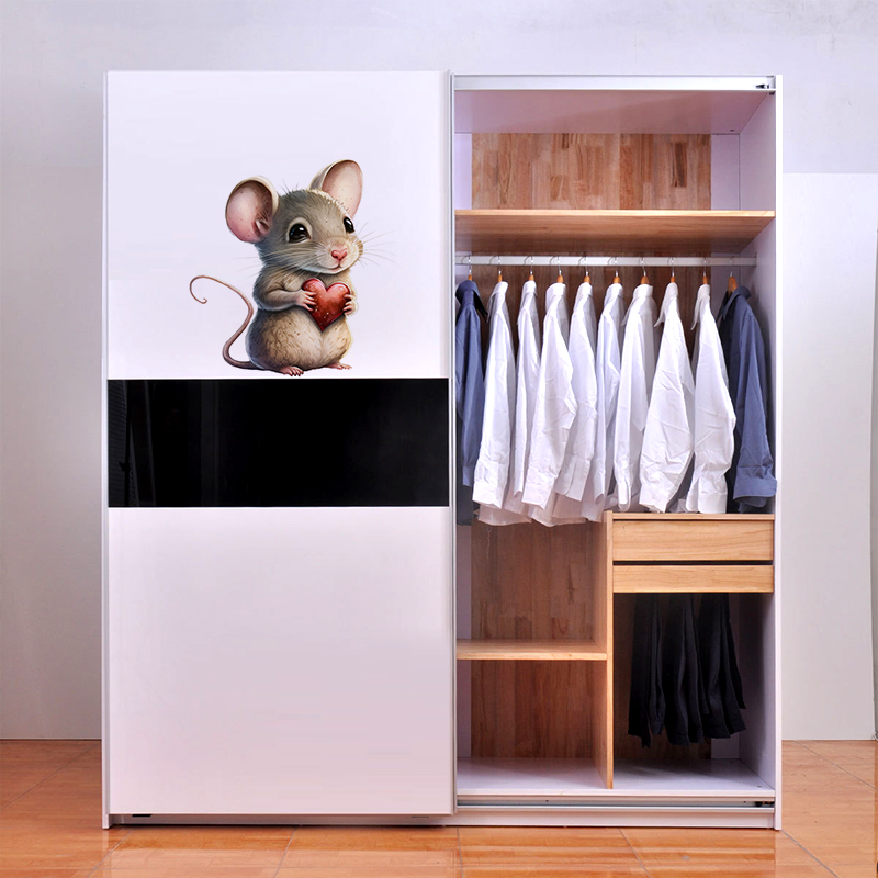C228# Cute Mouse Wall Sticker  - огляд і ціна Home Bathroom Wall Tiles
