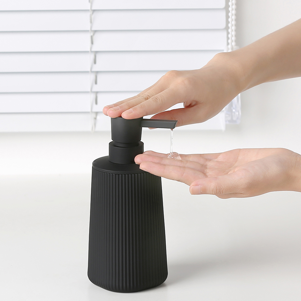 Modern Ribbed Plastic Liquid S - огляд і ціна Home Bathroom Soap Dispenser