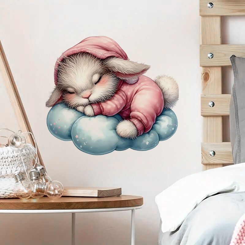 Cute Sleepy Bunny Sticker, Wat - огляд і ціна Home Bathroom Wall Tiles