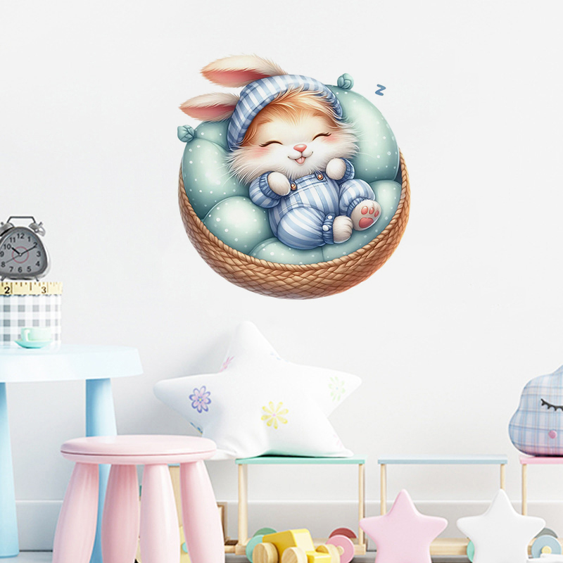Cute Sleepy Bunny Sticker, Wat - огляд і ціна Home Bathroom Wall Tiles