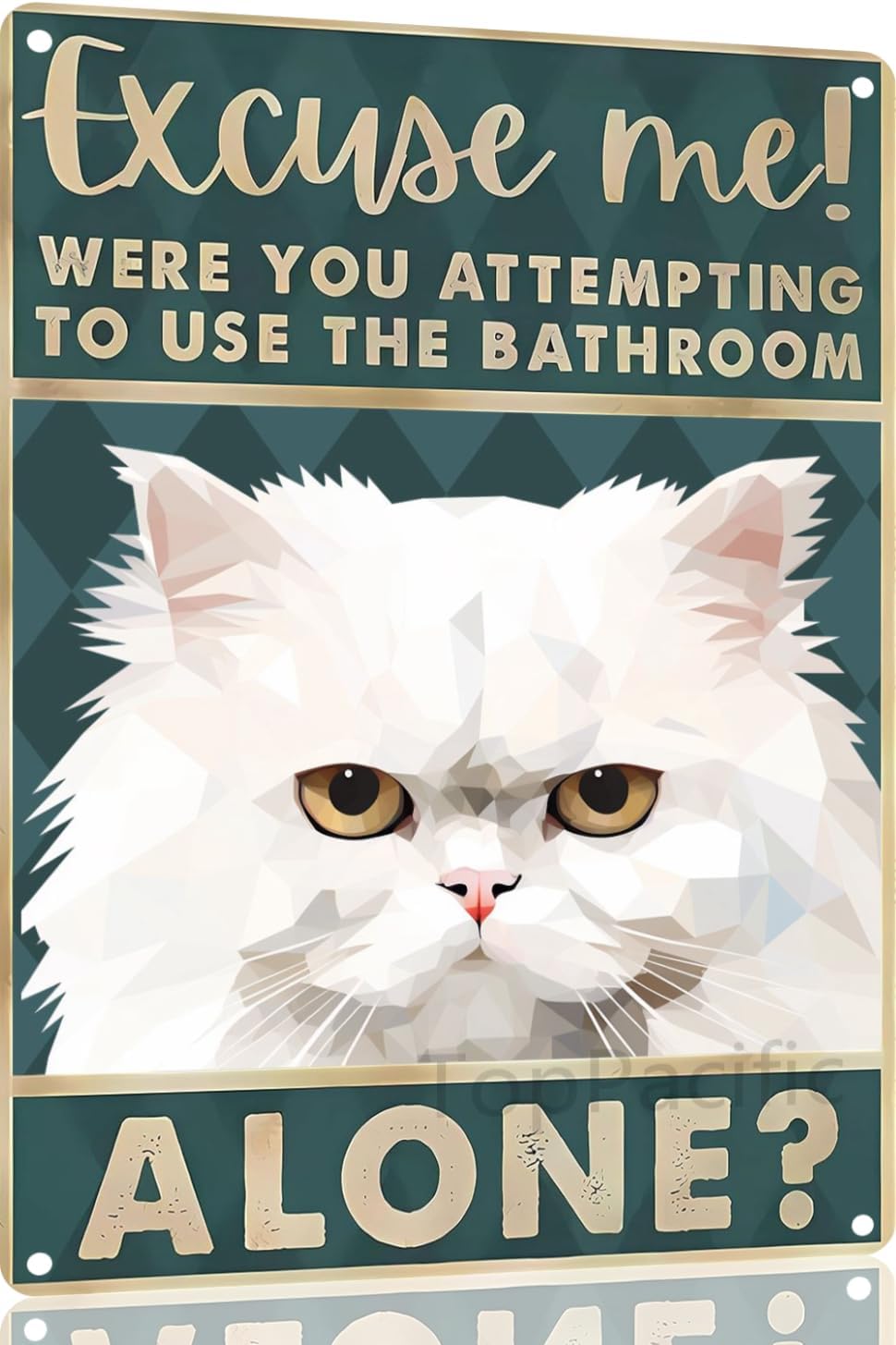 Retro Tin Signs Persian Cat Ba - огляд і ціна Home Alone Bathroom