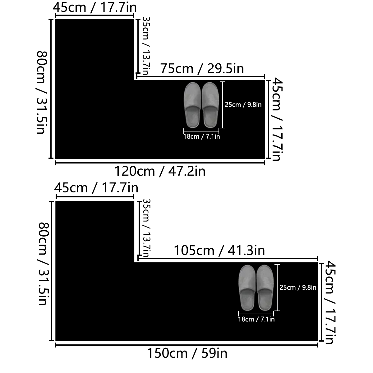 Solid color kitchen L-shaped d - огляд і ціна Home Bathroom Carpet
