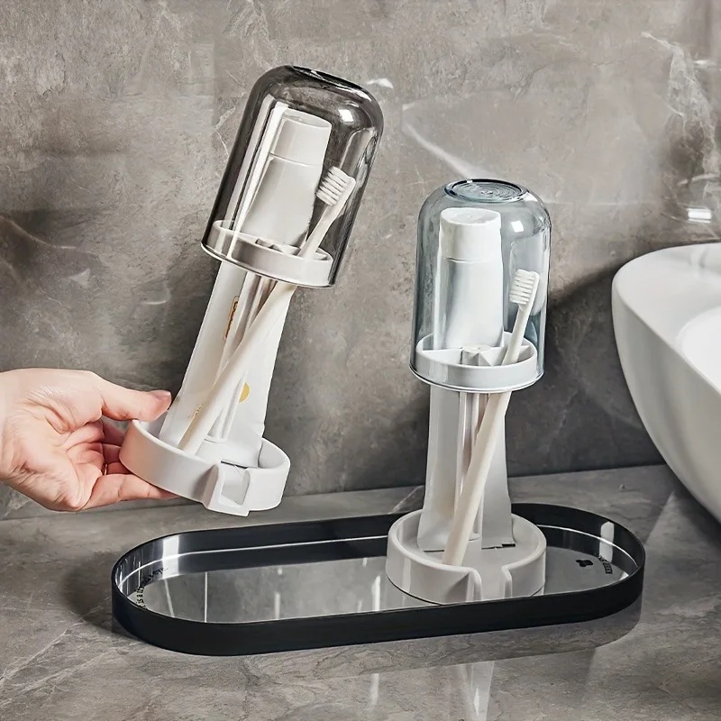 1pc Multifunctional Plastic To - огляд і ціна Toothbrush Holder Set