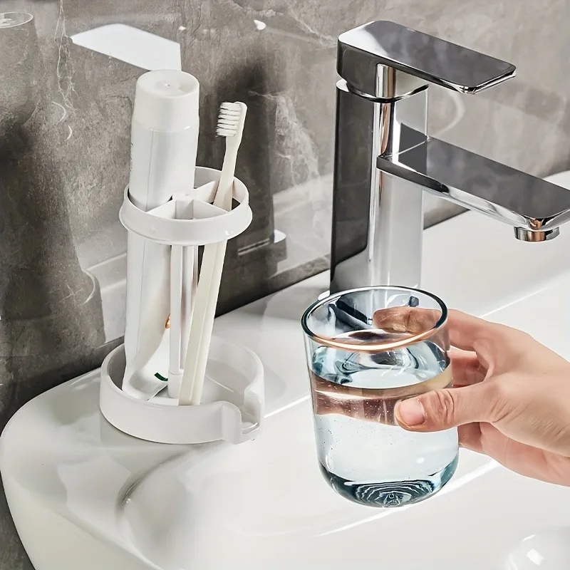 1pc Multifunctional Plastic To - огляд і ціна Toothbrush Holder Set