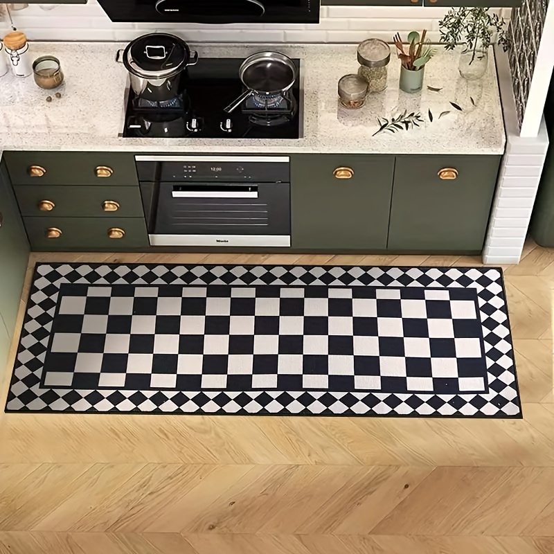 VIKAMA Black White Checkered A - огляд і ціна Home Bathroom Carpet
