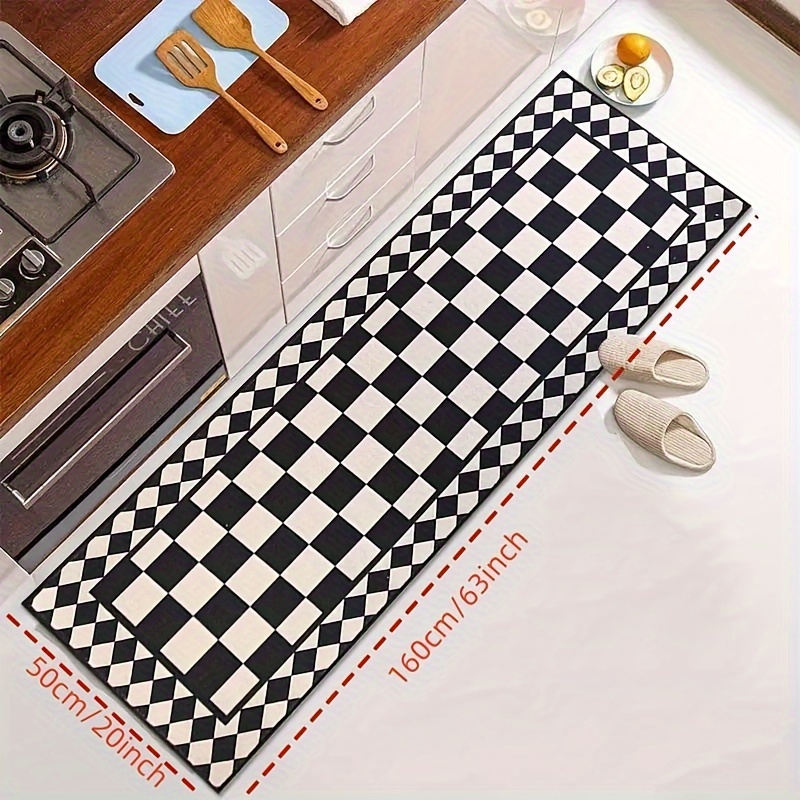 VIKAMA Black White Checkered A - огляд і ціна Home Bathroom Carpet