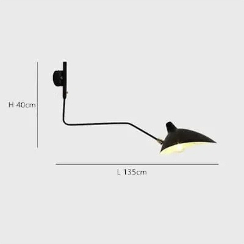 Long Arm Leg Modern Black LED  - огляд і ціна Home Bathroom Lighting Design