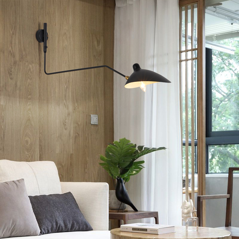 Long Arm Leg Modern Black LED  - огляд і ціна Home Bathroom Lighting Design