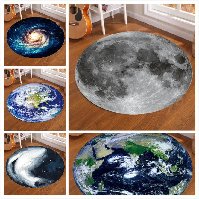 Galaxy Earth Moon Round Carpet - огляд і ціна Home Bathroom Carpet