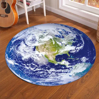 Galaxy Earth Moon Round Carpet - огляд і ціна Home Bathroom Carpet