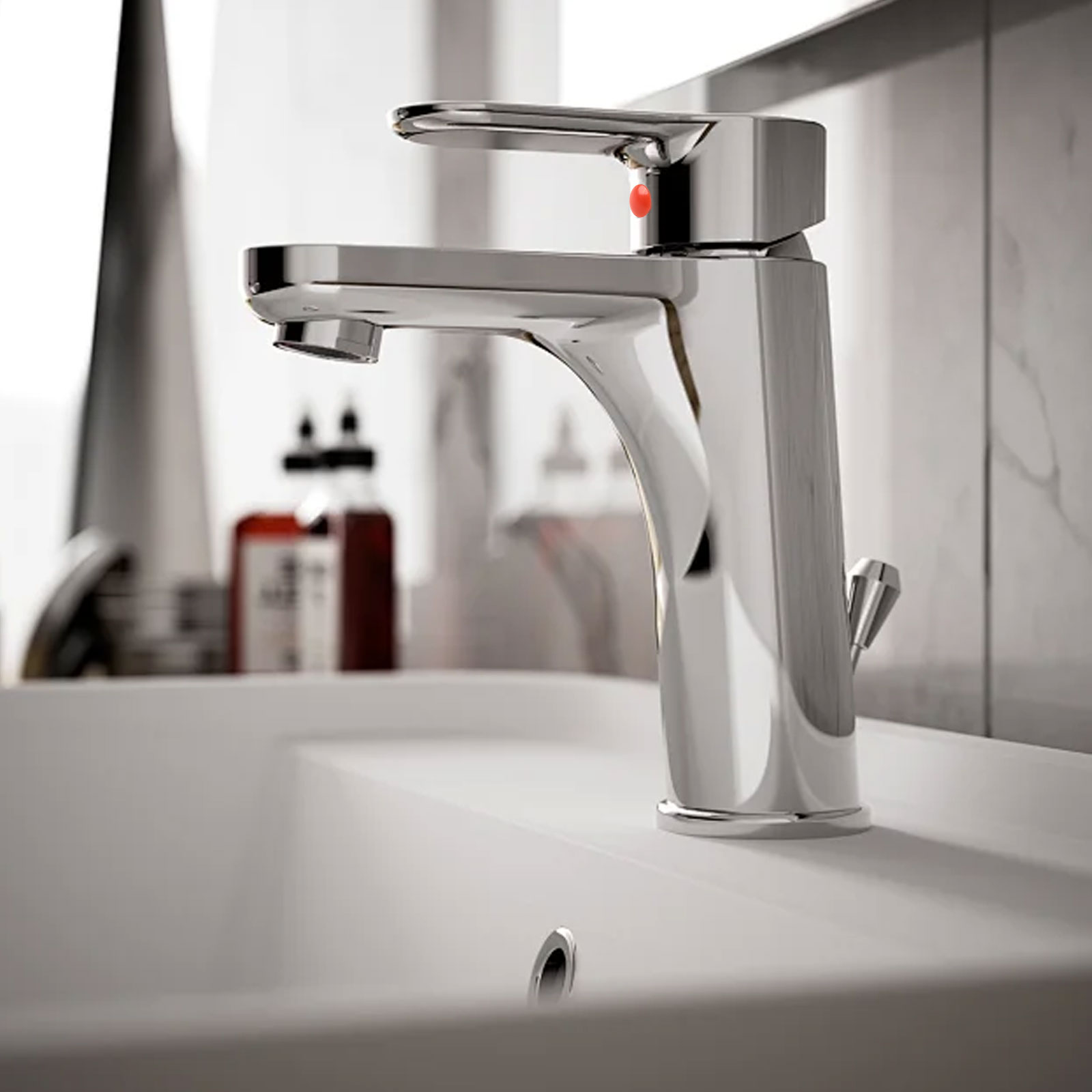 Red Blue Faucet Labels Faucet  - огляд і ціна Home Bathroom Dimensions
