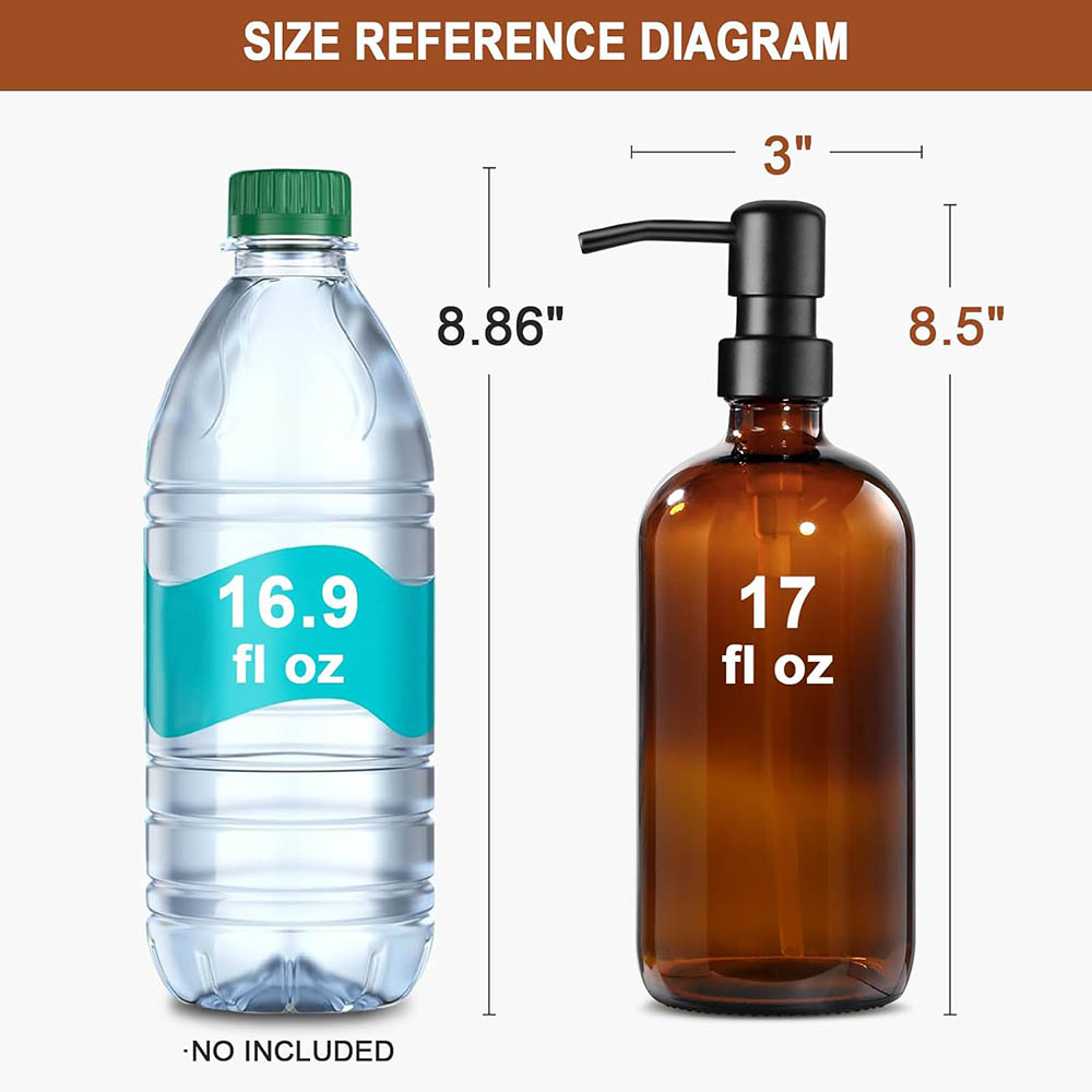 Amber Glass Soap Dispenser, 2  - огляд і ціна Home Bathroom Soap Dispenser