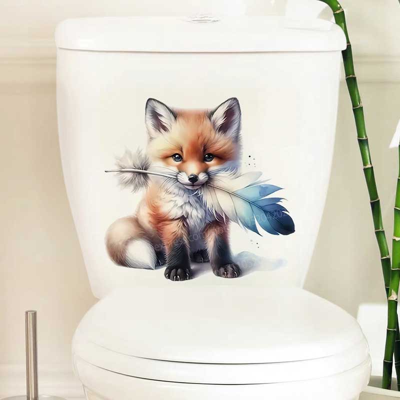 Cute Fox/Spotted Cat Toilet Co - огляд і ціна Home Bathroom Wall Tiles