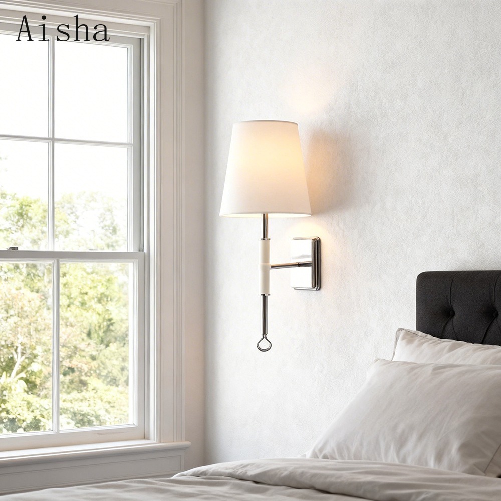 American Fabric Wall Lamp Retr - огляд і ціна Home Bathroom Lighting Design