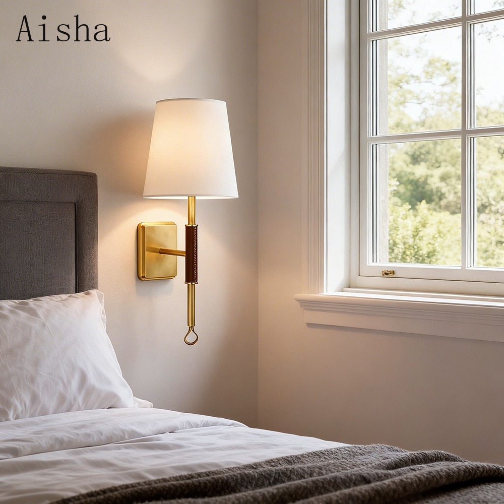 American Fabric Wall Lamp Retr - огляд і ціна Home Bathroom Lighting Design