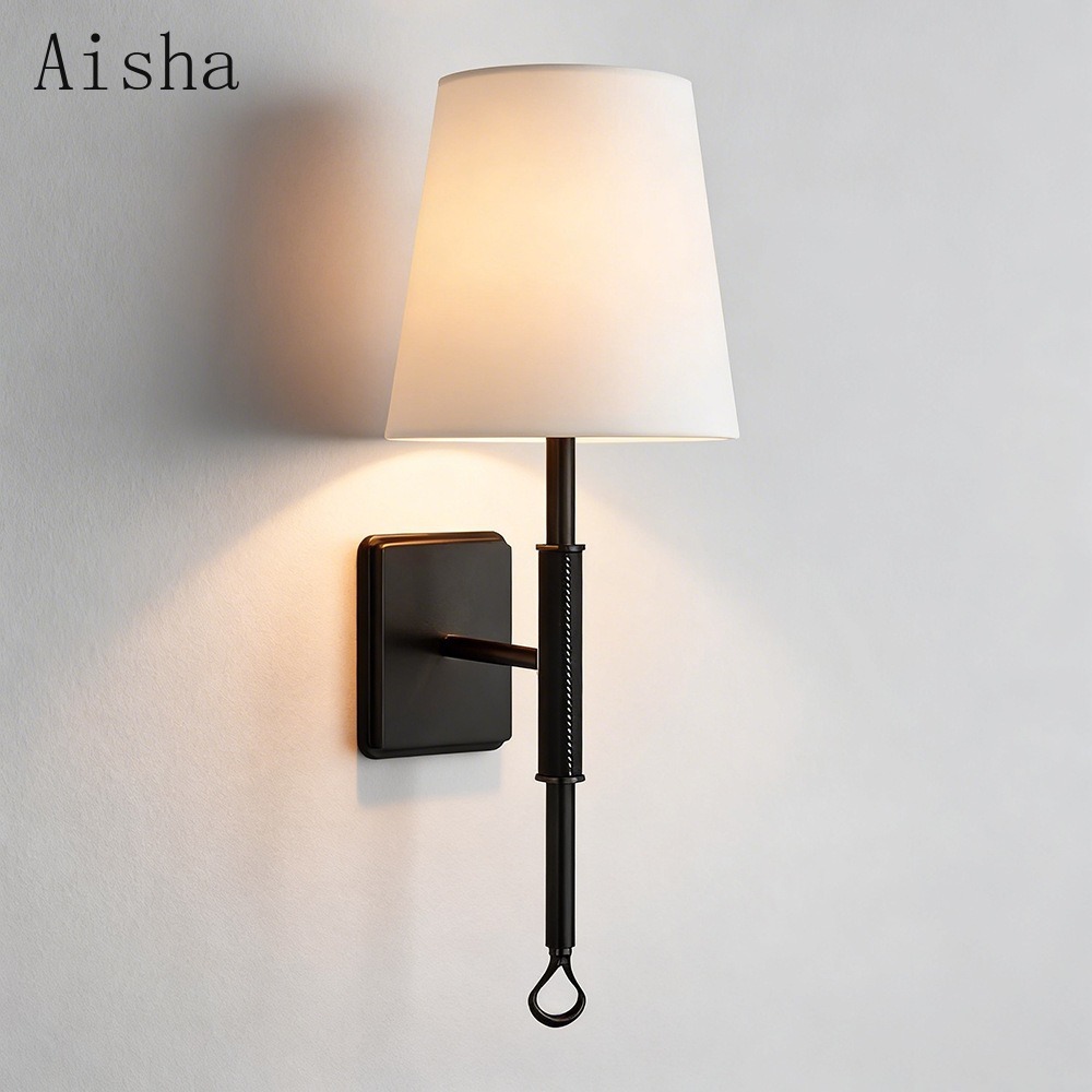 American Fabric Wall Lamp Retr - огляд і ціна Home Bathroom Lighting Design