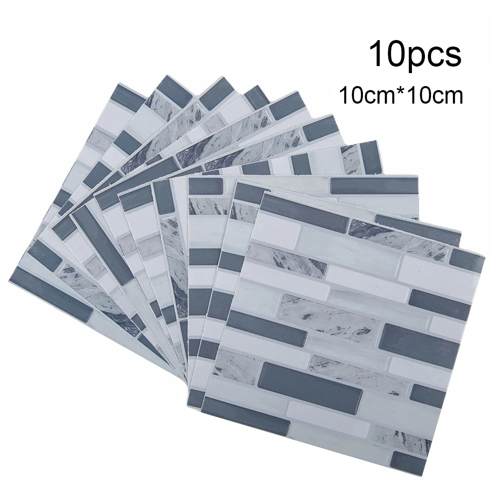 10x Self-Adhesive 3D-Mosaic Ti - огляд і ціна Home Bathroom Wall Tiles