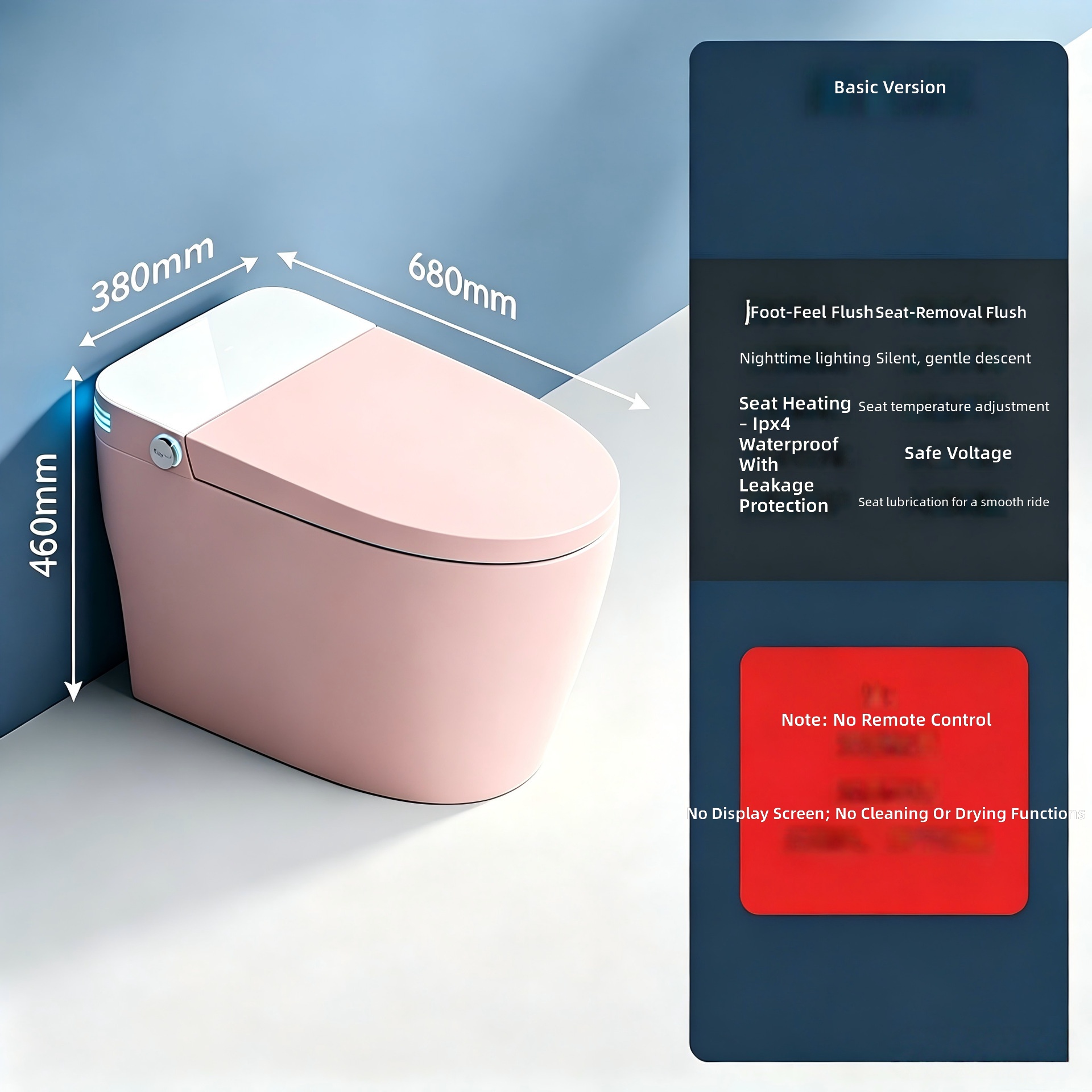 Smart Toilet, Pink, All-in-1 A - огляд і ціна Home And Bathroom