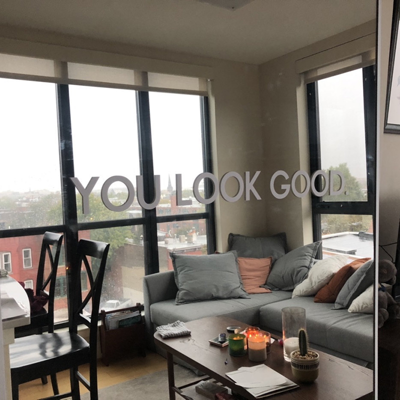 You Look Good Mirror Wall Stic - огляд і ціна Home Bathroom Wall Tiles