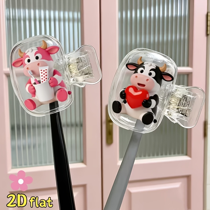 8/4-piece set of cute cow prin - огляд і ціна Toothbrush Holder Set