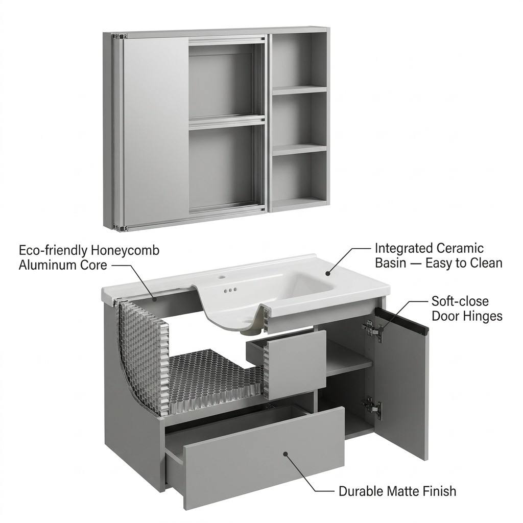 Bathroom CabinetModern Eco-Fri - огляд і ціна Home Bathroom Vanity Combo